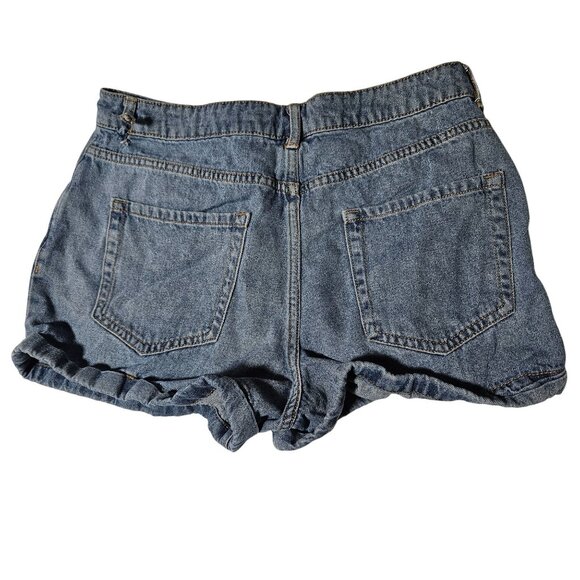 Forever 21 Jean Shorts Womens Size 30 High Waist Medium Wash Denim Casual - Picture 2 of 4